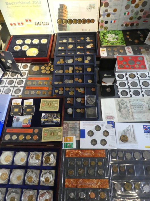 Verden. Collection of coins/banknote/medals/euro inkl. pp from old to modern (800 pieces)  (Ingen mindstepris)