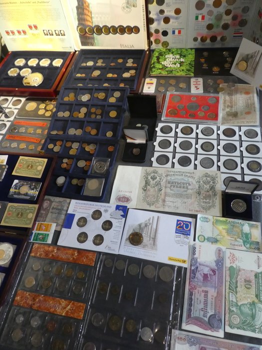 Verden. Collection of coins/banknote/medals/euro inkl. pp from old to modern (800 pieces)  (Ingen mindstepris)