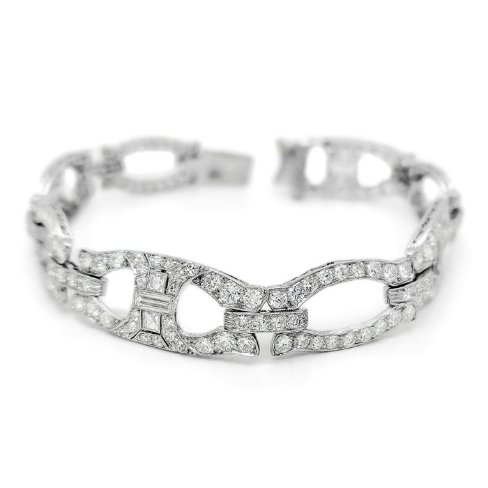 Armbånd - 18 kraat Hvidguld -  5.88ct. tw. Diamant (Natur) - D/VVS