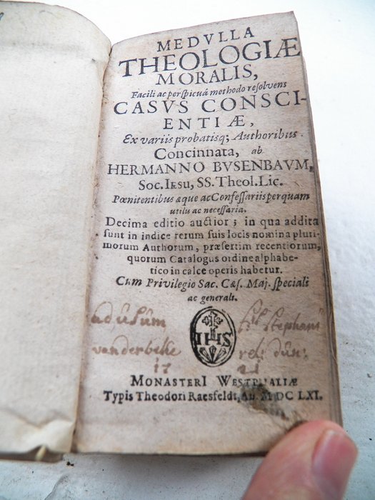 Hermanno Busenbaum - Medulla Theologiae Moralis - 1661