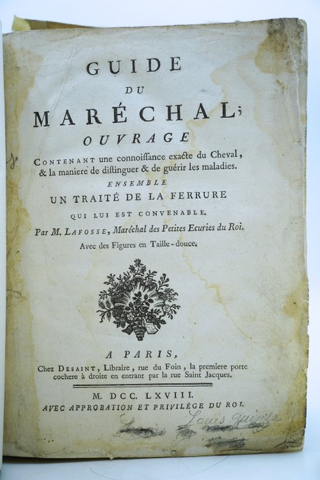 Philippe-Étienne Lafosse - Guide du Maréchal - 1768