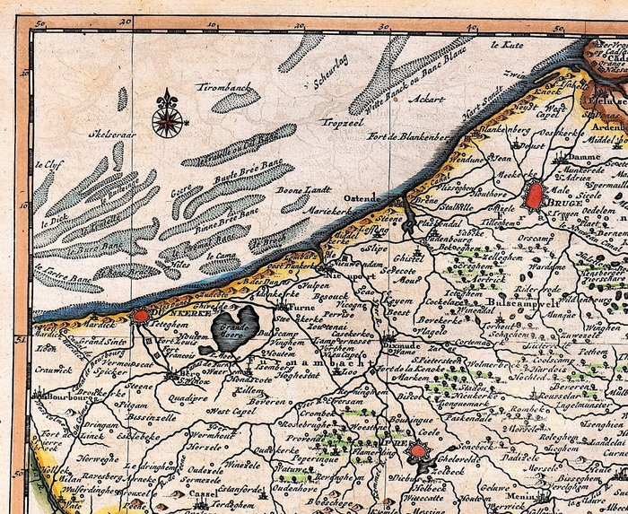 Europa - Belgien / Flandern; P. Van der Aa - Carte du Comte de Flandre - 1736