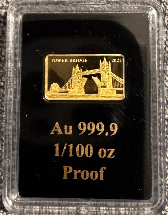 Fiji. 5 Dollars 2021 Tower Bridge, 1/100 Oz (.999) Proof  (Ingen mindstepris)