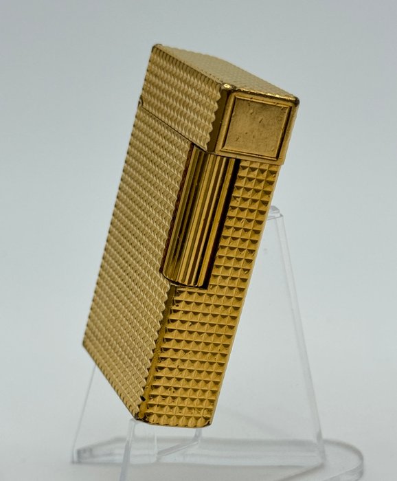 S.T. Dupont - Gold Plated Line 1 BR Diamond Head pattern - Lighter - forgyldt