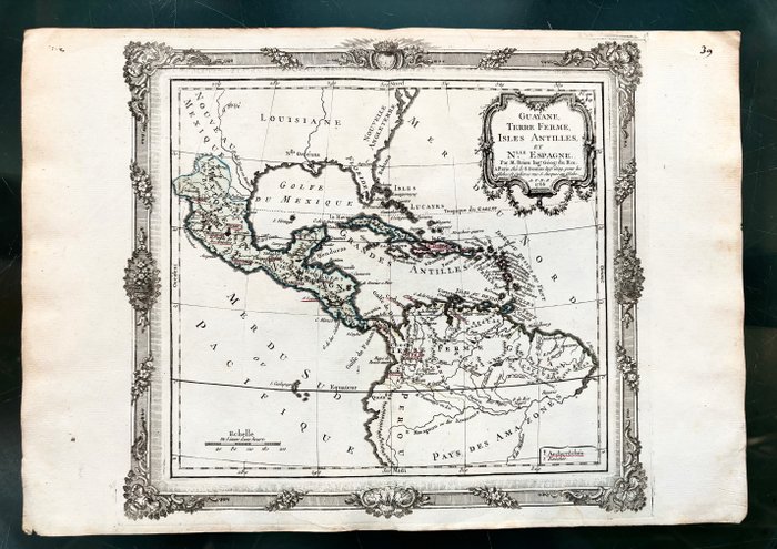 Amérique centrale - Mexique, Caraïbes, Amérique du Sud, Mexique, Costa Rica; Louis-Charles DESNOS - Guyane, Terre ferme, Isles Antilles et Nouvelle Espagne - 1781-1800