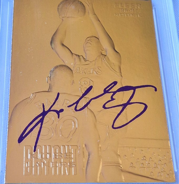 1996/97 Fleer 23KT Gold Kobe Bryant Rookie Purple Signature WCG 10 - 1 Graded card