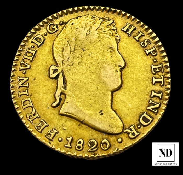 Kongeriget Spanien Fernando VII (1813-1833) 2 Escudos 1820 - Sevilla