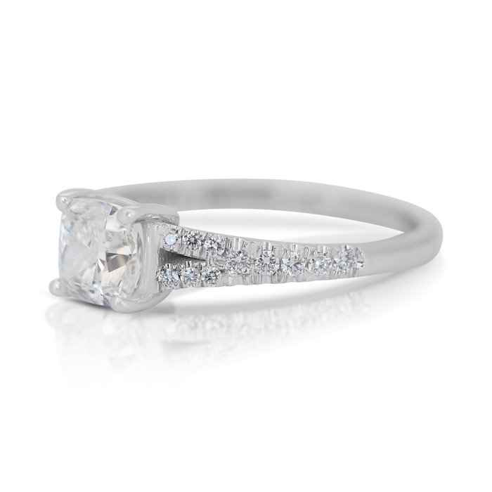 Ring - 18 kraat Hvidguld -  1.16ct. tw. Diamant (Natur) - Diamant