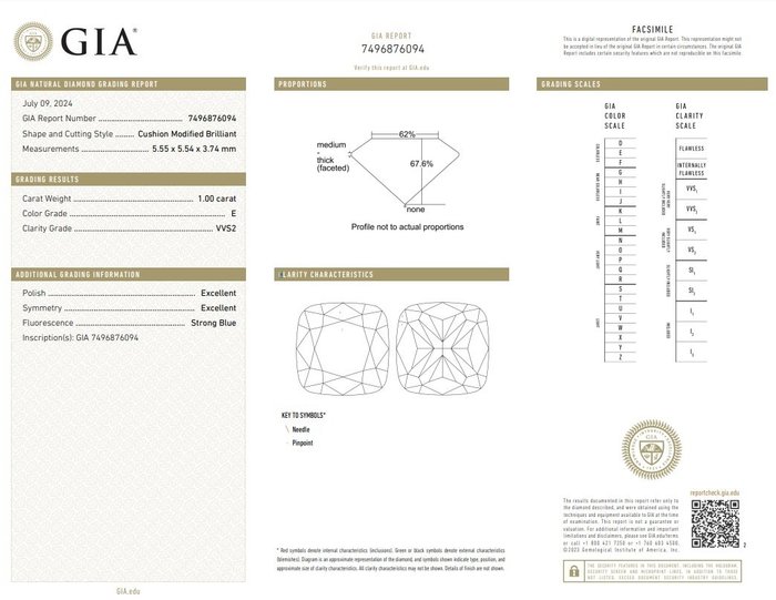 Ring - 18 kraat Hvidguld -  1.16ct. tw. Diamant (Natur) - Diamant