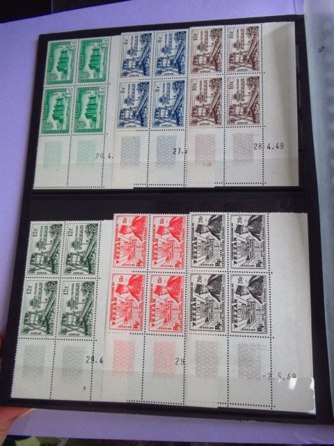 Fezzan 1946/1951 - komplet inklusive daterede hjørner og luftpost - Yvert n°38/67 et PA n°6/7 et Taxe 6/11