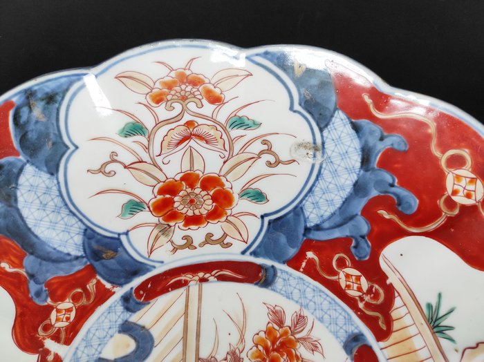 Fad - Imari, fleurs - 31 cm de diamètre - Porcelæn