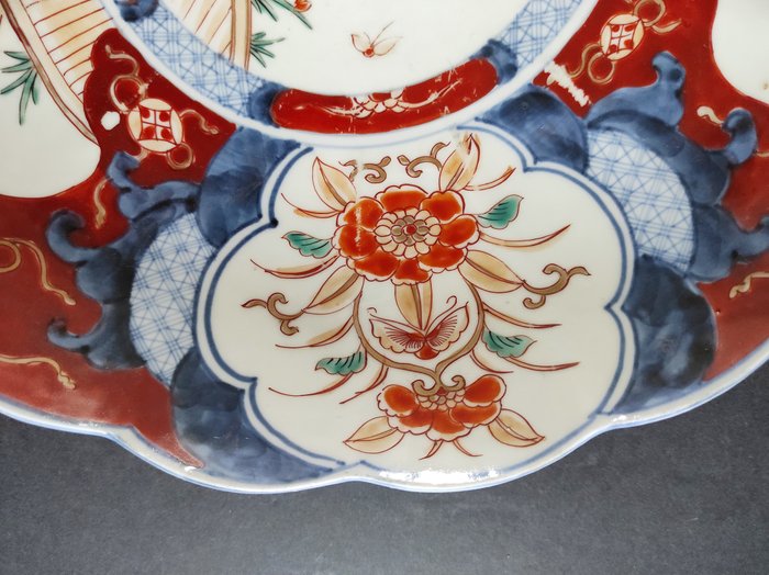 Fad - Imari, fleurs - 31 cm de diamètre - Porcelæn