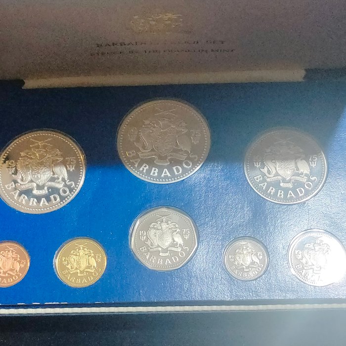 Barbados. Proof Set 1975 (8 coins)  (Ingen mindstepris)