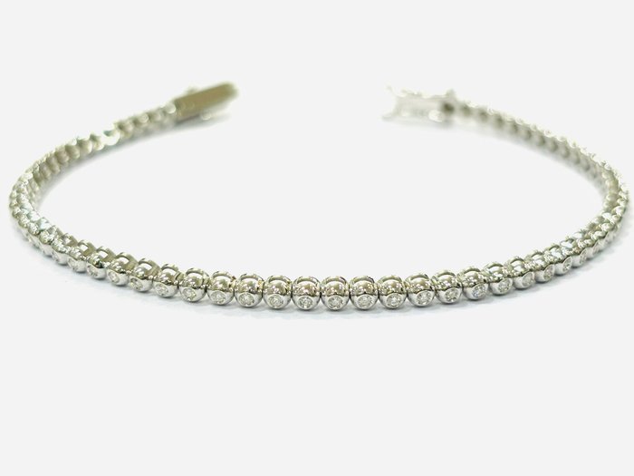 Armbånd - 18 kraat Hvidguld -  1.60ct. tw. Diamant (Natur)  - Fremstillet i Italien