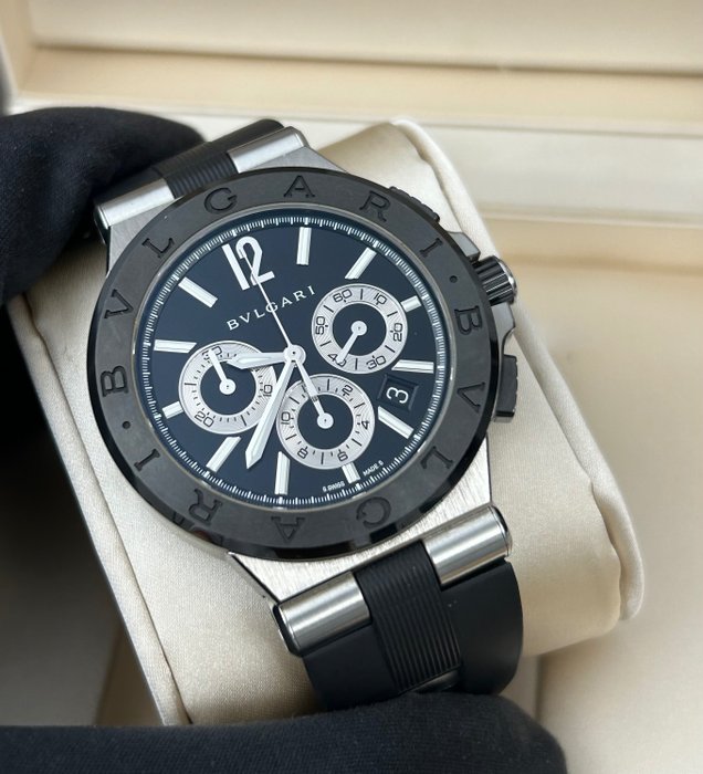 Bvlgari - Bvlgari Diagono Chronograph - DG42BSCVDCH - Mænd - 2010-2020