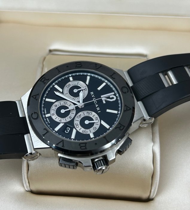 Bvlgari - Bvlgari Diagono Chronograph - DG42BSCVDCH - Mænd - 2010-2020