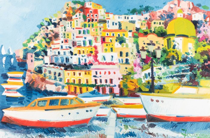 Athos Faccincani (1951) - Positani ( Amalfi Kust)