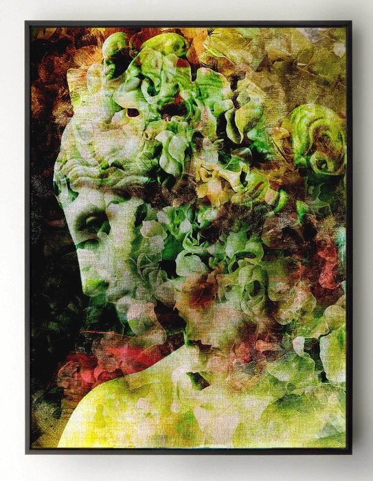 Dario Moschetta - "Head 48B" - Mixedmedia painting