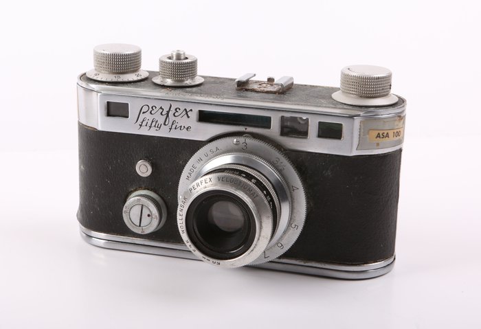 Perfex, Camera Corp. USA Fifty Five + Wollensak 3,5/50mm | Rangefinder søgerkamera  (Ingen mindstepris)