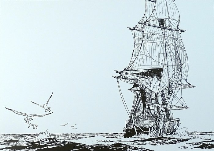 Pellerin, Patrice - 1 Offset Print - L'Epervier - Bateau Méduse