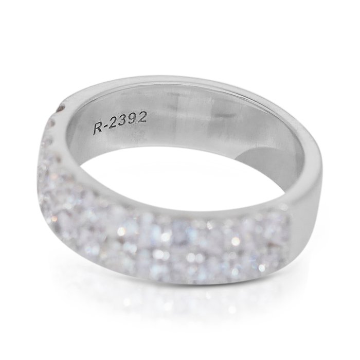 Ring - 18 kraat Hvidguld -  1.35ct. tw. Diamant (Natur)