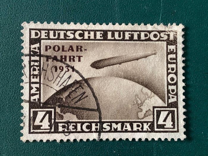 Tyske Kejserrige 1931 - 4 Mark Polar Fahrt - Michel 458