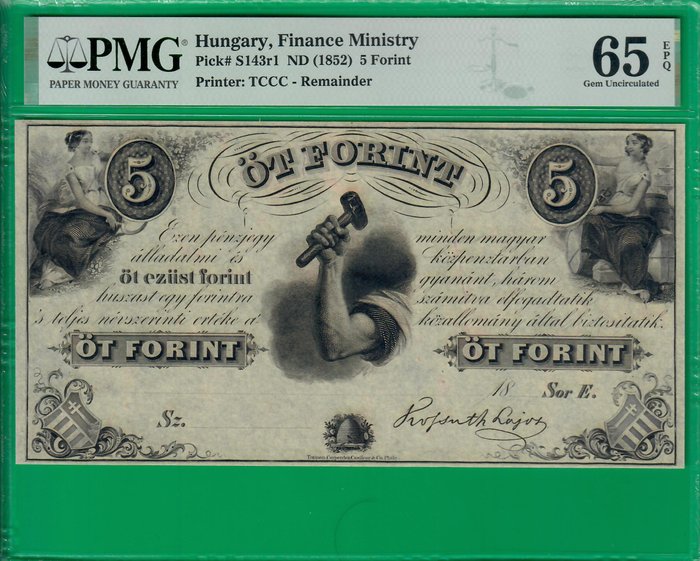 Ungarn - Complete ND(1852) Philadelphia "Penzjegy" issue - Pick S141r1 S142r1  S143r1  (Ingen mindstepris)