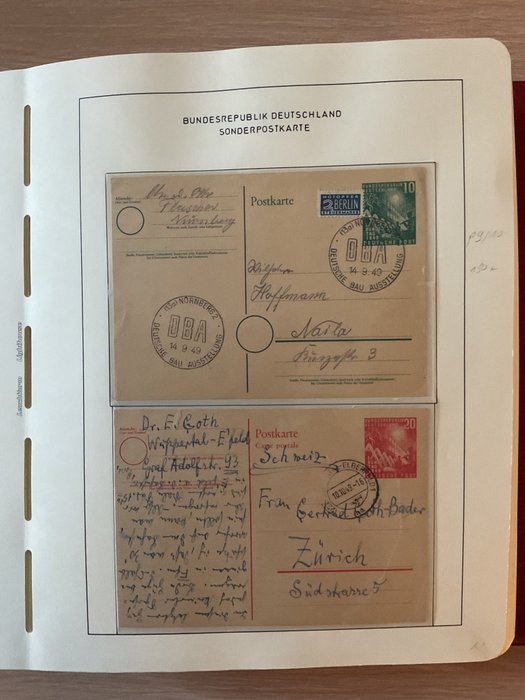 Tyskland, Forbundsrepublikken 1949/1965 - BUNDESPOST;  Særlig samling i Lighthouse (Leuchtturm) album. Se beskrivelse!!!