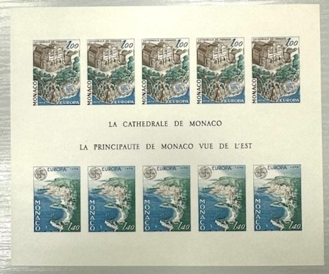 Monaco 1978 - Fremragende og sjælden IKKE-TAKET version af Europa-blokken fra 1978! Opført til 540 €! - Yvert  Tellier BF n° 14a