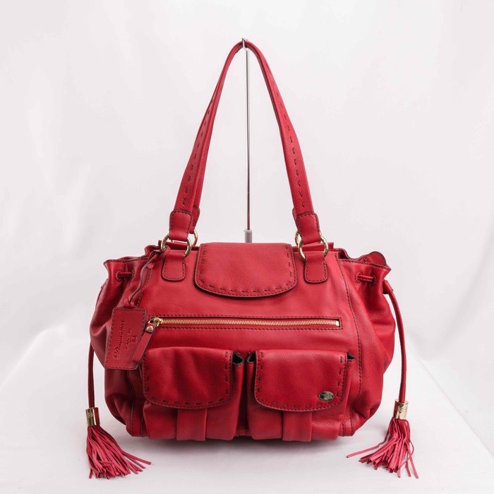 Lancel - LANCEL Red Leather Tote in Premier Flirt Style - Håndtaske