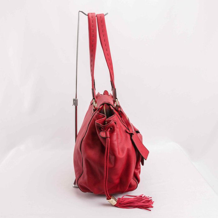 Lancel - LANCEL Red Leather Tote in Premier Flirt Style - Håndtaske