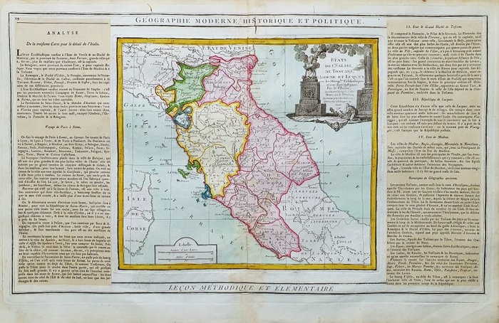 Europa - Central Italien / Lazio / Rom / Toscana / Firenze; Louis Desnos - Etats de l'Eglise, de Toscane, Modene et Luques - 1781-1800