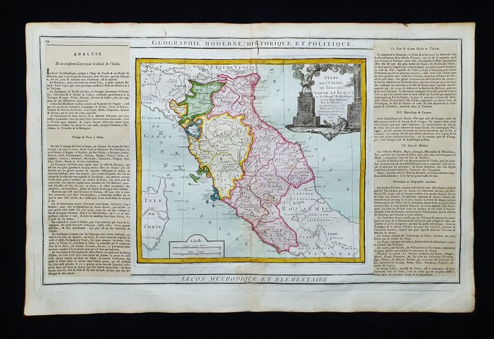 Europa - Central Italien / Lazio / Rom / Toscana / Firenze; Louis Desnos - Etats de l'Eglise, de Toscane, Modene et Luques - 1781-1800