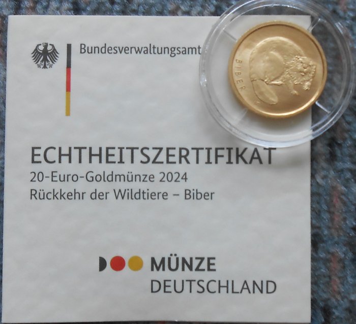 Tyskland 20 Euro 2024 "Biber" Proof