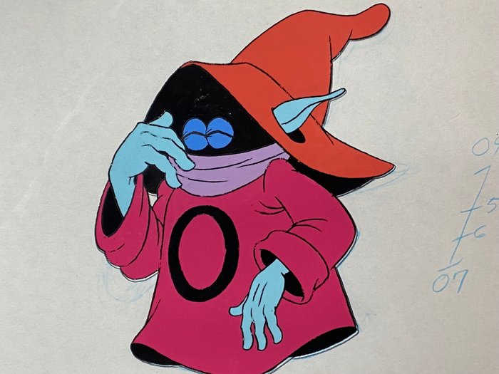 He-Man and the Masters of the Universe - 1 Original animationscelle og tegning af Orko (1983)