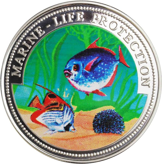 Ghana. 100 Sika 1997 Marine Life Protection - Korallen-Fische, (.999) Proof  (Ingen mindstepris)