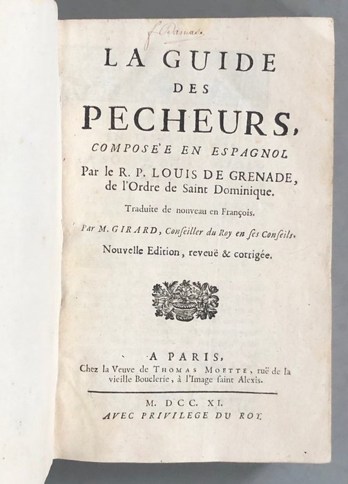 Louis de Grenade - La guide des pecheurs - 1711