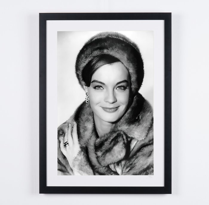 Romy Schneider - Fine Art Photography - Luxury Wooden Framed 70X50 cm - Limited Edition Nr 02 of 30 - Serial ID 16790 - Original Certificate (COA), Hologram Logo Editor and QR Code - 100% New items.