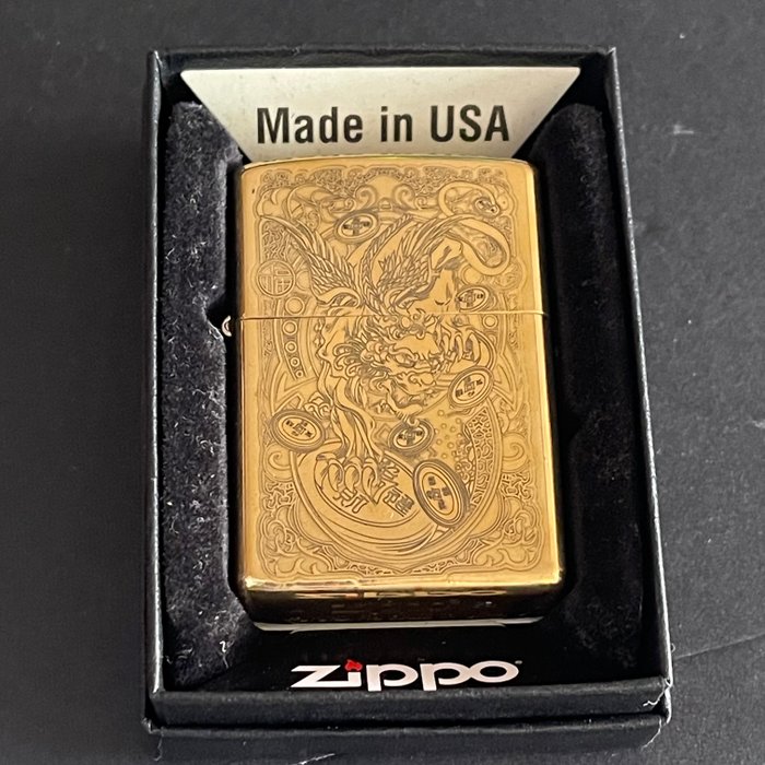 Zippo - TEMPLO DRAGON - Lommelighter - Messing, Stål (rustfrit), messing