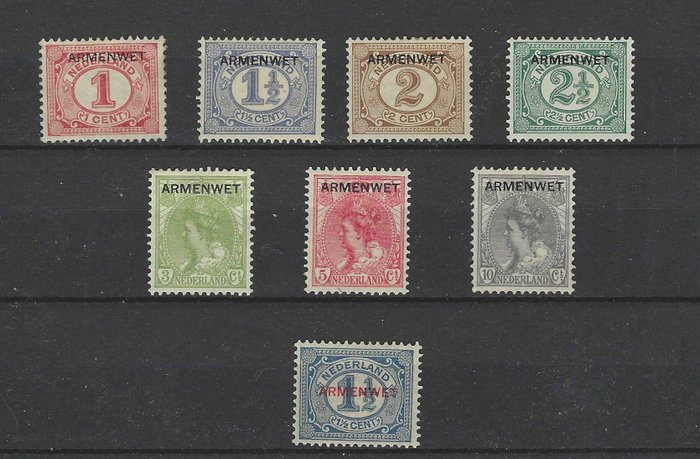 Holland 1913 - Servicestempler "ARMENWET" - NVPH D1/D8