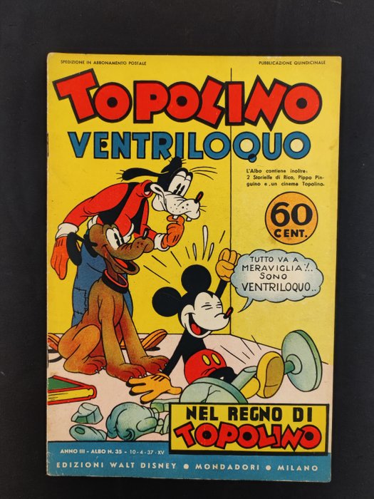 Nel Regno di Topolino n. 35 - Topolino Ventriloquo - 1 Comic - 1937