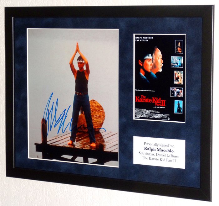 Karate Kid, the - Ralph Macchio (Daniel LaRusso, The Karate Kid) Premium Framed, signed, + Certificate of Authenticity