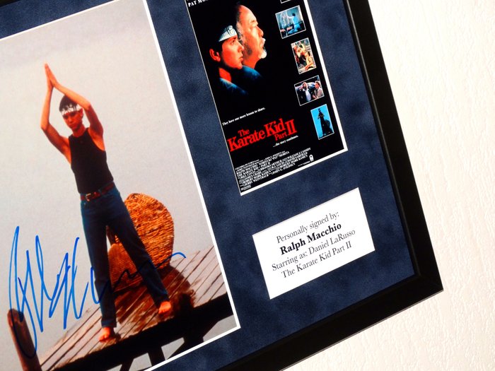 Karate Kid, the - Ralph Macchio (Daniel LaRusso, The Karate Kid) Premium Framed, signed, + Certificate of Authenticity