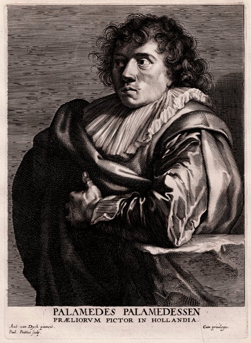 Anthony Van Dijck (1599-1641), after - Palamedes Palamedessen, by Paulus Pontius