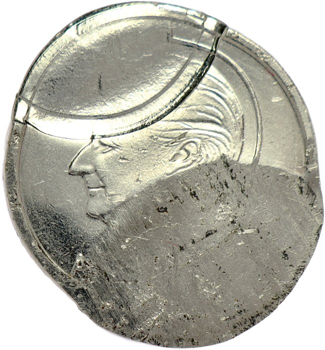 Belgien. Albert II (1993-2013). Franc 1997 FR - MINT ERROR / MISSLAG: double-struck between blank coin flan - VERY RARE