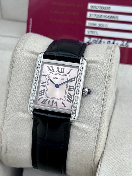 Cartier - Tank Solo Pink Diamonds - 3170 - Kvinder - 2011-nu