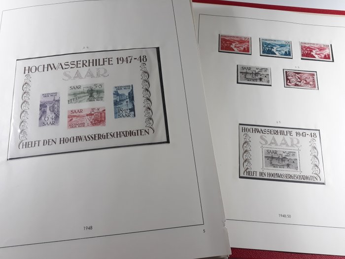 Saarland 1947/1959 - Samling inklusiv blok 1  2 samt luftpost mm.