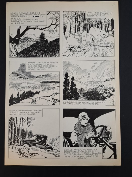 Micheluzzi, Attilio - 1 Original page - Air Mail - 1983