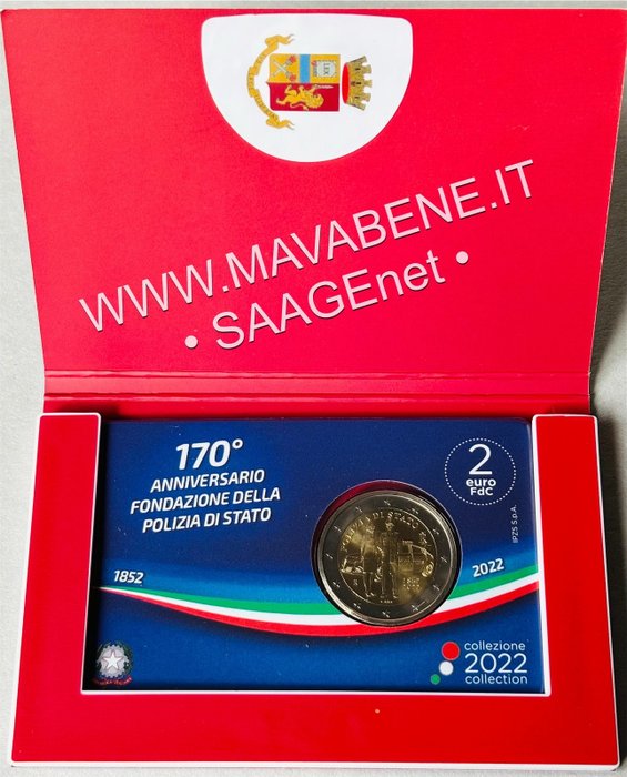 Italien. 2 Euro 2021/2024 (7 monete)  (Ingen mindstepris)