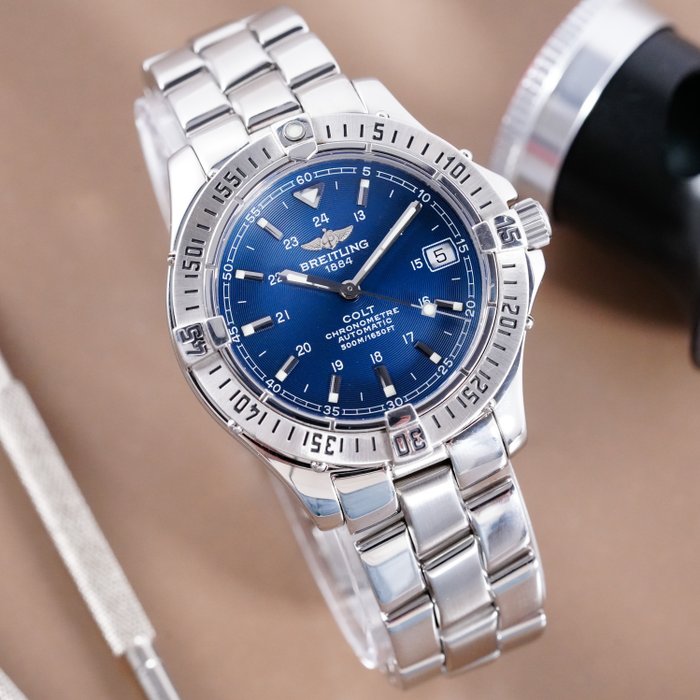 Breitling - Colt Automatic Date Blue Dial - A17350 - Mænd - 2000-2010